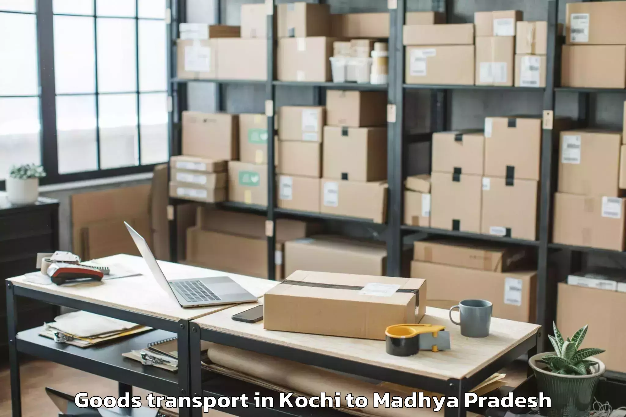 Kochi to Sardarpur Goods Transport Booking